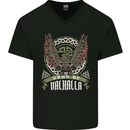 Sons of Valhalla Vikings Celtic Symbols Mens V-Neck Cotton T-Shirt Black