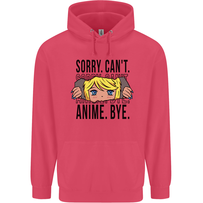 Sorry Can't Anime Bye Funny Anti-Social Childrens Kids Hoodie Heliconia