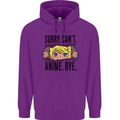 Sorry Can't Anime Bye Funny Anti-Social Childrens Kids Hoodie Purple