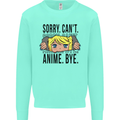 Sorry Can't Anime Bye Funny Anti-Social Kids Sweatshirt Jumper Peppermint