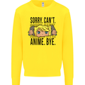Sorry Can't Anime Bye Funny Anti-Social Kids Sweatshirt Jumper Yellow