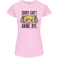 Sorry Can't Anime Bye Funny Anti-Social Womens Petite Cut T-Shirt Light Pink