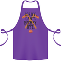 Sorry Can't Hockey Bye Funny Ice Street Cotton Apron 100% Organic Purple