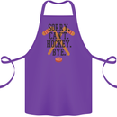 Sorry Can't Hockey Bye Funny Ice Street Cotton Apron 100% Organic Purple