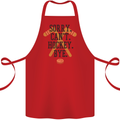 Sorry Can't Hockey Bye Funny Ice Street Cotton Apron 100% Organic Red