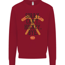 Sorry Can't Hockey Bye Funny Ice Street Kids Sweatshirt Jumper Red