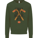 Sorry Can't Hockey Bye Funny Ice Street Mens Sweatshirt Jumper Forest Green
