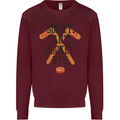 Sorry Can't Hockey Bye Funny Ice Street Mens Sweatshirt Jumper Maroon