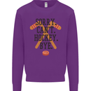 Sorry Can't Hockey Bye Funny Ice Street Mens Sweatshirt Jumper Purple