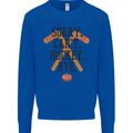 Sorry Can't Hockey Bye Funny Ice Street Mens Sweatshirt Jumper Royal Blue
