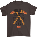 Sorry Can't Hockey Bye Funny Ice Street Mens T-Shirt Cotton Gildan Dark Chocolate