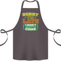 Sorry I'm Late Funny Slogan Distressed Cotton Apron 100% Organic Dark Grey