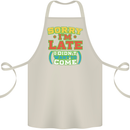 Sorry I'm Late Funny Slogan Distressed Cotton Apron 100% Organic Natural