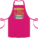 Sorry I'm Late Funny Slogan Distressed Cotton Apron 100% Organic Pink
