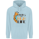 Sorry I'm Late My Alaskan Was Sitting On Me Childrens Kids Hoodie Light Blue