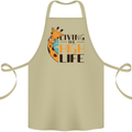 Sorry I'm Late My Alaskan Was Sitting On Me Cotton Apron 100% Organic Khaki