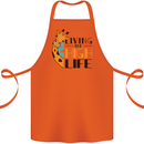 Sorry I'm Late My Alaskan Was Sitting On Me Cotton Apron 100% Organic Orange