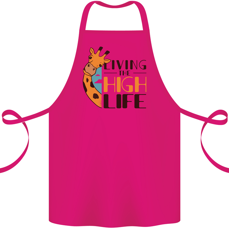 Sorry I'm Late My Alaskan Was Sitting On Me Cotton Apron 100% Organic Pink