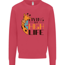 Sorry I'm Late My Alaskan Was Sitting On Me Kids Sweatshirt Jumper Heliconia