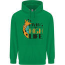 Sorry I'm Late My Alaskan Was Sitting On Me Mens 80% Cotton Hoodie Irish Green