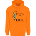 Sorry I'm Late My Alaskan Was Sitting On Me Mens 80% Cotton Hoodie Orange