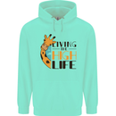 Sorry I'm Late My Alaskan Was Sitting On Me Mens 80% Cotton Hoodie Peppermint