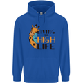 Sorry I'm Late My Alaskan Was Sitting On Me Mens 80% Cotton Hoodie Royal Blue