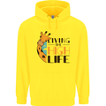 Sorry I'm Late My Alaskan Was Sitting On Me Mens 80% Cotton Hoodie Yellow