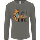 Sorry I'm Late My Alaskan Was Sitting On Me Mens Long Sleeve T-Shirt Charcoal