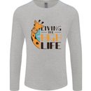 Sorry I'm Late My Alaskan Was Sitting On Me Mens Long Sleeve T-Shirt Sports Grey