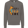 Sorry I'm Late My Alaskan Was Sitting On Me Mens Sweatshirt Jumper Charcoal
