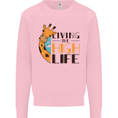 Sorry I'm Late My Alaskan Was Sitting On Me Mens Sweatshirt Jumper Light Pink