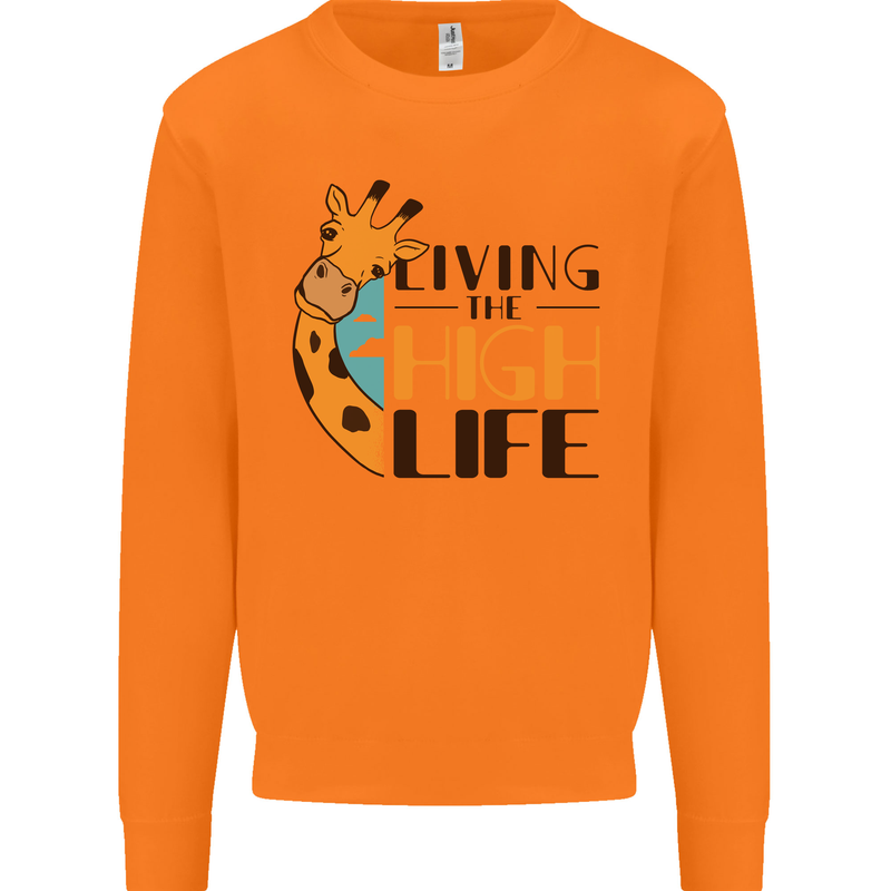 Sorry I'm Late My Alaskan Was Sitting On Me Mens Sweatshirt Jumper Orange