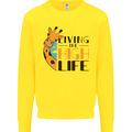 Sorry I'm Late My Alaskan Was Sitting On Me Mens Sweatshirt Jumper Yellow