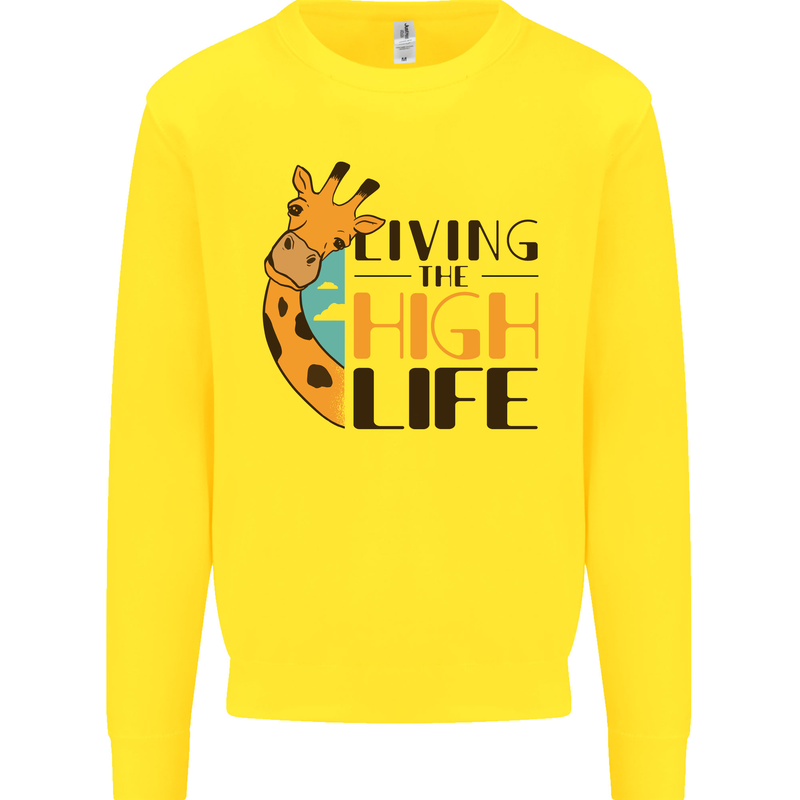 Sorry I'm Late My Alaskan Was Sitting On Me Mens Sweatshirt Jumper Yellow