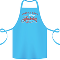 Sorry, I Don't Speak Assholian Funny Slogan Cotton Apron 100% Organic Turquoise