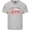 Sorry, I Don't Speak Assholian Funny Slogan Mens V-Neck Cotton T-Shirt Sports Grey