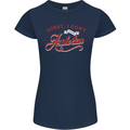 Sorry, I Don't Speak Assholian Funny Slogan Womens Petite Cut T-Shirt Navy Blue