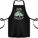 Sorry for What I Said Funny Camping Tent Cotton Apron 100% Organic Black