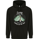 Sorry for What I Said Funny Camping Tent Mens 80% Cotton Hoodie Black