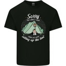 Sorry for What I Said Funny Camping Tent Mens Cotton T-Shirt Tee Top Black