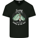Sorry for What I Said Funny Camping Tent Mens V-Neck Cotton T-Shirt Black