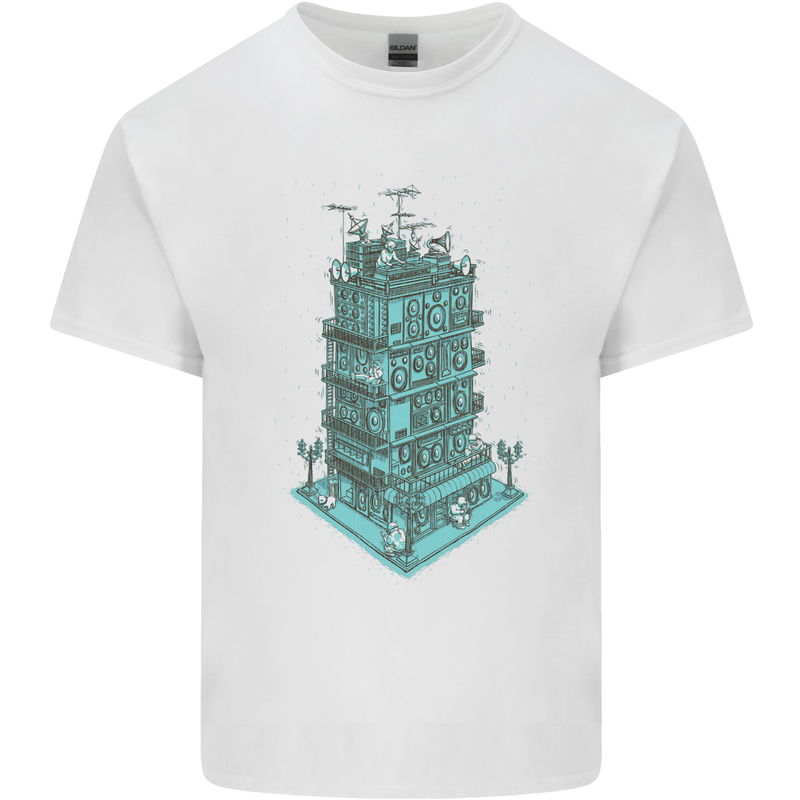 Sound Zone Music DJ DJing HI-FI Festival Kids T-Shirt Childrens White