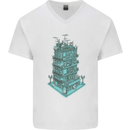 Sound Zone Music DJ DJing HI-FI Festival Mens V-Neck Cotton T-Shirt White