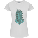 Sound Zone Music DJ DJing HI-FI Festival Womens Petite Cut T-Shirt White