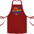 Sounds Gay I'm in Funny LGBT Cotton Apron 100% Organic Maroon