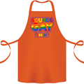 Sounds Gay I'm in Funny LGBT Cotton Apron 100% Organic Orange