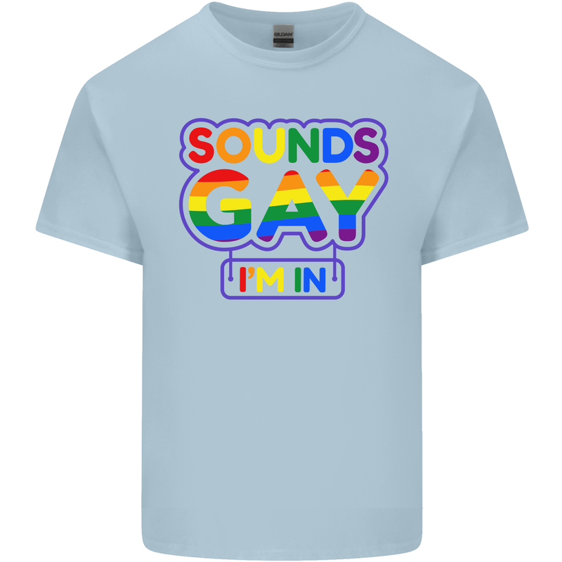 Sounds Gay I'm in Funny LGBT Kids T-Shirt Childrens Light Blue