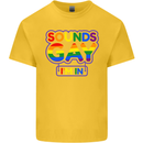 Sounds Gay I'm in Funny LGBT Kids T-Shirt Childrens Yellow