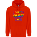 Sounds Gay I'm in Funny LGBT Mens 80% Cotton Hoodie Bright Red